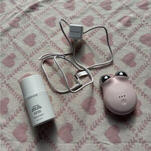 NuFace Mini Toning Device in Soft Pink with Gel Primer